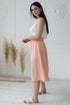 Image 3 of Linen midi skirt with an elastic waist in the back Nela from Baltic Linen